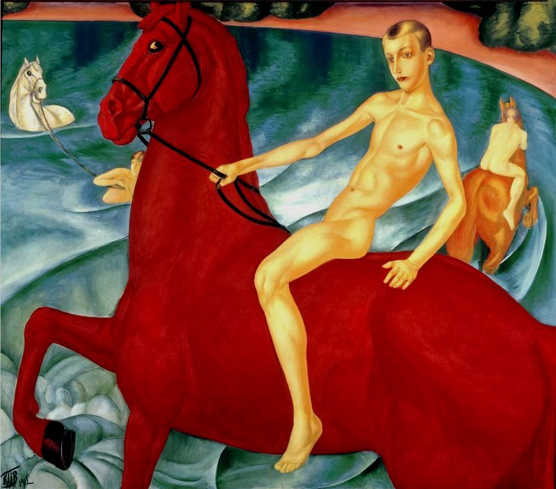 Bathing_of_a_Red_Horse_(Petrov-Vodkin)
